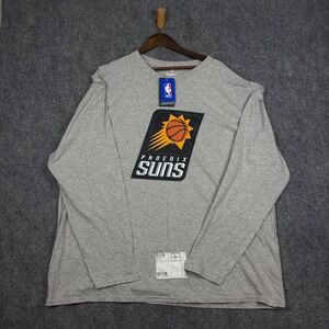 Fanatics Phoenix Suns T-Shirt Mens 4XL Grey Long Sleeve NBA Basketball Logo Tee